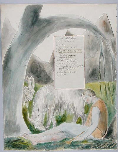 Die tödlichen Schwestern, Entwurf 66 aus Die Gedichte von Thomas Gray, 1797-98 von William Blake